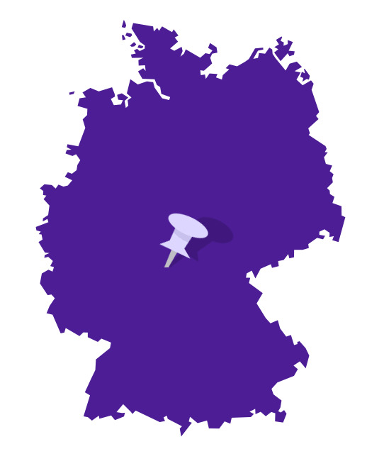 Deutschlandkarte für bundesweite Zusammenarbeit